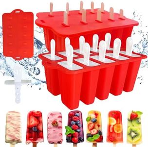 Silicone Popsicles Molds, Ice Pop Mold for Kids Homemade ICE Popsice Molds Food Grade BPA-Free with Popsicles Maker Sticks-10 Cavity Stackable Ice Trays Ice Pop Mold for Kids, Toddlers, Adults