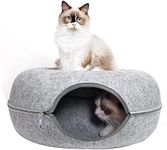 2023 NEW Large 60CM Cat Tunnel Donut Cat Bed House Cat Toys Play Rabbit Pet Cave