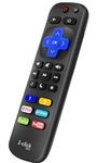 1-clicktech Universal Remote for All Roku TV Brands [TCL/Hisense/Sharp/Insignia/ONN/Philips/Sanyo/JVC/.] w/TOP Volume Buttons and Channel-Lock for Built-in Roku Smart TV [NOT for Roku Stick]