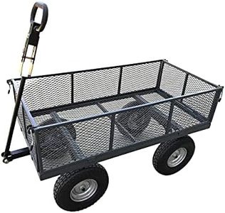 The Handy THDLGT Steel Deluxe Garden Cart 400kg Capacity with Puncture Proof Wheels, Removeable Sides and Tool Tray - 2 Year Guarantee