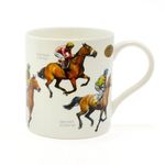 The Leonardo Collection Winning Post Fine China Windsor Mug,Horse Racing Design, Famous Horses & Jockeys Perfect Cup for Fans of Horse Racing