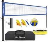 Portable Volleyball Net Outdoor - Professional Volleyball Net Set with Adjustable Height Steel Poles, Anti-sag System, Pump, Boundary Line and Carrying Bag for Backyard, Beach Lawn