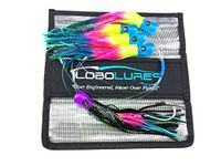 Lobo Lures #207 Rainbow Skipjack Hybrid UV Big Game Daisy Chain Marlin Tuna and Mahi includes Premium Lure Bag