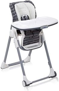 Graco Swift Fold™ Chaise-haute, de 6 mois à 3 ans environ (max. 15 kg), avec fonction de couchage, pliable, évolutif, plateau amovible pour lave-vaisselle, lavable, gris/blanc, Suits Me