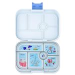 Yumbox® Original Leakproof Bento Lunch box for Kids, 5 Compartments + Dip Well, Easy-Open Latch, Just Right Portions, Removable Illustrated Tray (Hazy Gray - Paris), Ages 3-7…