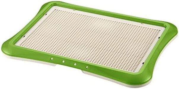 Richell Paw Trax Mesh Training Tray, Green | Richell Paw Trax Mesh Training Tray: Puppy Potty Pad Holder for Indoor Use, Anti-Chewing and Tearing, Ideal for Potty Training Puppies