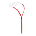 Chums Original Large Frame Cotton Retainer - Unisex Eyewear Keeper for Sunglasses & Glasses - Adjustable Fit, Washable & Made in USA (Large-End, Red)