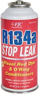 FJC 9140- R134a Stop Leak w/ Red Leak Detection Dye for MVAC systems in a 3oz Self Sealing Container