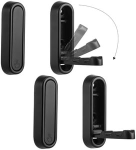 Dntorx Foldable Wall Hook, 40 lbs Heavy Duty Screw Mounted, Aluminum Alloy Flip-Down Black Coat Hook, Space-Saving Folding Wall Hanger for Bathroom Bedroom Entryway Closet, Includes Screws (4 Pack)
