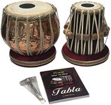 Satnam COPPER Bayan Hand Crafted Professional Copper Tabla Drum Set with Tabla Set Gig Bag | Tabla Set Hammer | Tabla Set - Music Book | Tabla Cushions and Cover - Indian Musical Instrument