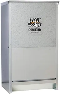 Pet Lodge® Automatic Dog Feeder | Chow Hound Outdoor Pet Feeder | Tough Galvanized Steel | Made in USA | 50 Pound
