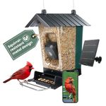 Perky-Pet Solar Powered Smart Bird Feeder with Camera - Squirrel-Resistant, 3.5 lb Capacity, Motion Activated 1080p HD WiFi Live Stream Camera, SPCAM - Camera Feeder Gift Idea