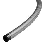 8mm (5/16 Inch) Stainless Steel Overbraided Rubber Fuel Oil Water Coolant Radiator Braided Hose 1 Metre Silver