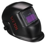 SIXTOL Welding MASK 1 Solar Automatic Darkening Welding Helmet Welding Mask Grinding Function Wide Shade 4/9-13 Welding Helmet for Tig Mig Arc Black