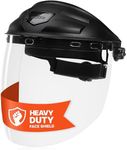 NoCry Premium Safety Face Shield for Grinding and Cutting — Anti-Fog, Clear Face Shield Mask with Adjustable Headgear - Impact Resistant Full Face Shield — ANSI Z87.1 Certified Grinding Face Shield