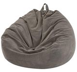 Nobildonna 3 ft Bean Bag Chair Cover (No Filler) for Adults and Kids, 300L Extra Large Stuffed Animal Storage Bean Bag Washable Soft Premium Corduroy Stuffable Bean Bag Cover