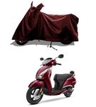 GROFATIK- Two Wheeler Vehicle - Cover for 2024 New TVS Jupiter 125 Smart Xconnect Scooty Cover with Water Resistant and Anti Dust Proof (Entire_Maroon)_ 2024