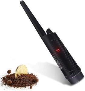 Handheld Pinpointer Probe Metal Detector -Audible Sound Alert, Save Battery Automatic Power Off & Low Battery Indicator, Waterproof LED/Vibration Indication and Submersible Tip - SereneLife PMD58, Black
