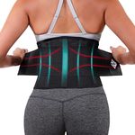 NeoHealth Back Brace for Lower Back Pain Women, Thin Lumbar Support Belt, Herniated Disc & Lower Back Pain Relief, Adjustable Brace for Women, Ideal for Heavy Lifting, Exercise, Workout XXL Black