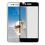 [2 Pack] Tempered Glass Screen Protector for LG Rebel 4/LG Aristo 3/LG Phoenix 4/Zone 4/Risio 3/Tribute Empire Full Screen Protection - Black