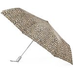 totes Automatic Open Close Water-Resistant Foldable Golf Umbrella with Sun Protection, Leopard Spot, One Size, Totes Extra Large Auto Open Close Umbrella