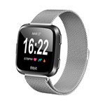 Kapa Stainless Steel Milanese Loop Strap with Magnetic Lock Buckle Band for Fitbit Versa/Versa Lite/Versa 2 / Versa SE (Silver)