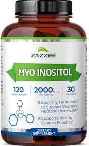 Zazzee Myo-Inositol Capsules, 2000 mg per Serving, 120 Vegan Capsules, Ideal Dosage for 40:1 Ratio, 100% Vegetarian, Hormone Balance & Healthy Ovarian Function Support, All-Natural and Non-GMO