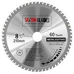 TCT21060TMB Saxton TCT Circular Steel Aluminium Copper Metal Saw Blade 210mm x 60T for Bosch Makita Dewalt Evolution Fits 216mm Saws