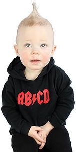 Baby Moo's AB/CD Rock n Roll Camiseta con Capucha para niños o niñas - Camiseta de Manga Larga para niños/bebé Divertida (6-12 Meses)
