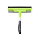 Window Squeegee Cleaning Tool Squeegee Cleaner for Windows, Glass, Car Windshield 2-in-1 Squeegee and Scrubber Sponge Washing Kit Multi-Surface Washer - Indoor Outdoor Use