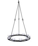 Bell Tent Boutique...happy glamping Single Tier Tea Light Chandelier (Clear Glass)