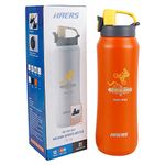 Mosaic Haers Steel Vacuum Insulated BFA-Free for 12 Hours Hot and Cold (750ml, Orange)