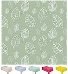 Home Direct Large Rectangular Oilcloth PVC Wipe Clean Tablecloth 140cm x 240cm 55x94 Leaves Sage Green