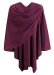 PULI Womens Cross Front Shawl Wraps Elegant Ponchos Finely Draped Knitted Cape Cardigan for Evening Dress Wedding Shawls