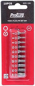 Protorq TORX PLUS IPR, Torx Plus 5-Point Tamper-Proof Security Bits (IPR 7-IPR 40), 25mm, 10 -Pieces, High Grade S2 Steel