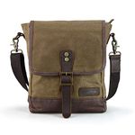 SHANGRI-LA Messenger Bag for Men and Women with Multi-Pockets, Canvas Purse Water Resistant Cross Body Sling Pack, Vintage Shoulder Satchel Bag