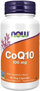 Now Foods, CoQ10 (Coenzym Q10), 100mg, mit Weißdorn, 90 vegane Tabletten, Laborgeprüft, Glutenfrei, Sojafrei, Vegetarisch, ohne Gentechnik