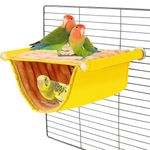 Qpets® Bird Nest, Birds Nest House, Warm Hanging Parrot Bird Cage Sparrow Nest for Parrots, Parakeets, Lovebirds, Cockatoos - Easy Assembly 23*18.5*12CM