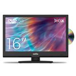 Cello ZSF0261 16 inch Full HD LED TV built in DVD Freeview HD Built in satellite receiver with HDMI and USB for recording from Live TV, Made In The UK,Black