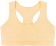 Cretty-Meet Soft and Comfortable Cotton Girls Bra Kids Underwear Sports Training Bra Crop Tops for Teenage Girls 8-16 Years - Beige