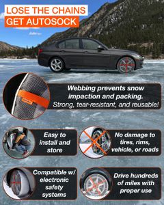 AutoSock Winter Traction Snow Socks – High Performance, 698E