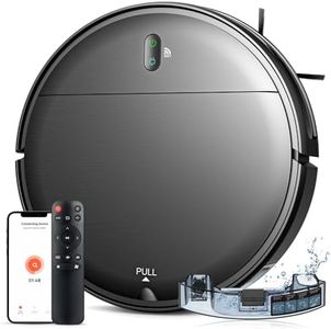 Robot Vacuum and Mop Combo, WiFi/App, Robotic Vacuum Cleaner with Schedule, 2 in 1 Mopping Robot Vacuum with Watertank and Dustbin, Self-Charging, Slim, Ideal for Hard Floor, Pet Hair, Carpet