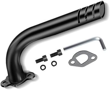 FVRITO Upgrade Header Exhaust Pipe Kit for Non Hemi Predator 212cc 196cc 6.5HP GX160 GX200 Baja Warrior TrailMaster MB200 Coleman CT200U BT200X KT196 RB200 Clone Engine Go Kart Mini Bike Black