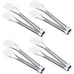 4PCS Food Serving Tongs, 7'' Stainless Steel Food Buffet Tongs Frying Tongs BBQ Tongs Kitchen Tongs Cooking Tongs Salad Tongs for Food Salad Bread Cake BBQ Kitchen Wedding Utensils Party Candy Bar