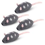 Feltcave Wool Cat Mouse Toys – 4-Pack Handmade Felt Mice Without Catnip for Indoor Cats, Unique Cat Toys for Hours of Engaging Playtime Fun