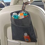 High Road Car Trash Bag with Leakproof Lining and Storage Pocket (Black)