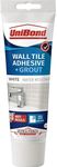 UniBond 2643638 Ultra Force Wall Tile Adhesive and Grout in Easy Apply Tube, 2 in 1 Waterproof Wall Tile Adhesive with Grout for Easy Tiling, White 300g