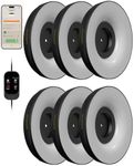 GLOWRIUM Grow Lights for Indoor Plants,48W Smart Full Spectrum LED Grow Light, Auto Timer and Stepless Dimming,Plant Assistant with Watering Reminder,Modular Design (Black, 6 PCS)