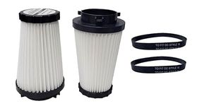 Replacement Filter + Belt Kit for Dirt Devil Dynamite + Quick Vac. 2 F2 Filters (3SFA11500X) + 2 Style 15 Belts (3SN0220001