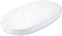 Stokke Sleepi Fitted Sheet by Pehr, Rainbow Alphabet Lines - Soft Sheets for Stokke Sleepi Mini & Crib/Bed - Available in Playful Patterns - 100% Cotton